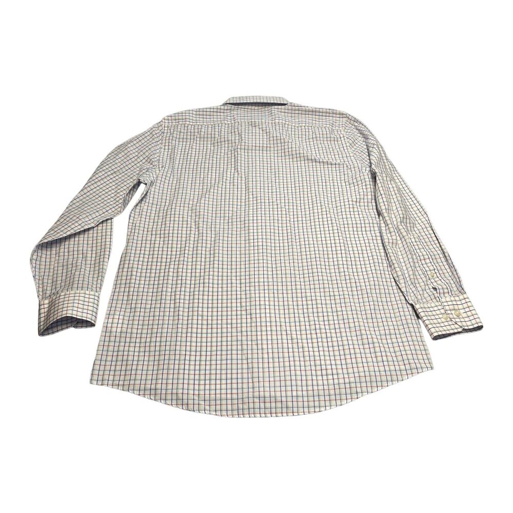 Stafford Dress Shirt Men's 16 Multicolor Plaid Cotton Fitted Long Sleeve Formal - Picture 2 of 6